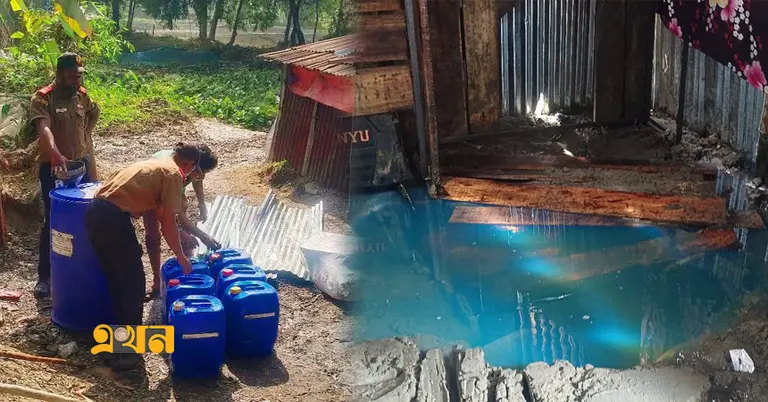 অভিনব কায়দায় তেল চুরি